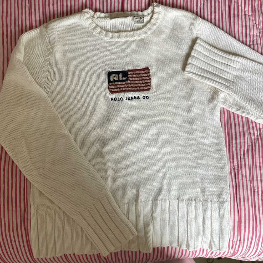 Vintage Ralph Lauren Flag Sweater.